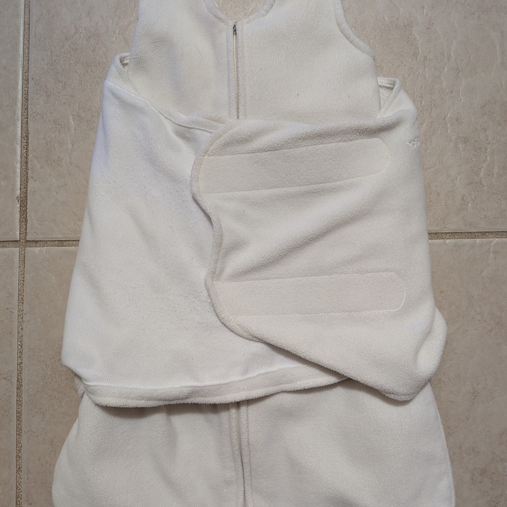 Halo Cream Newborn SleepSack Swaddle - Sleeveless Zippered Wearable Blanket